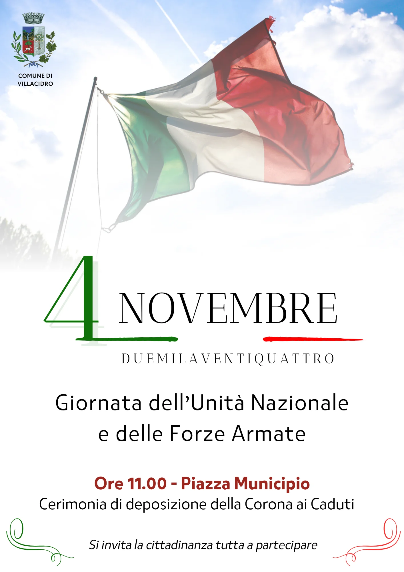 4 novembre - giornata dell'unità nazionale e delle forze armate