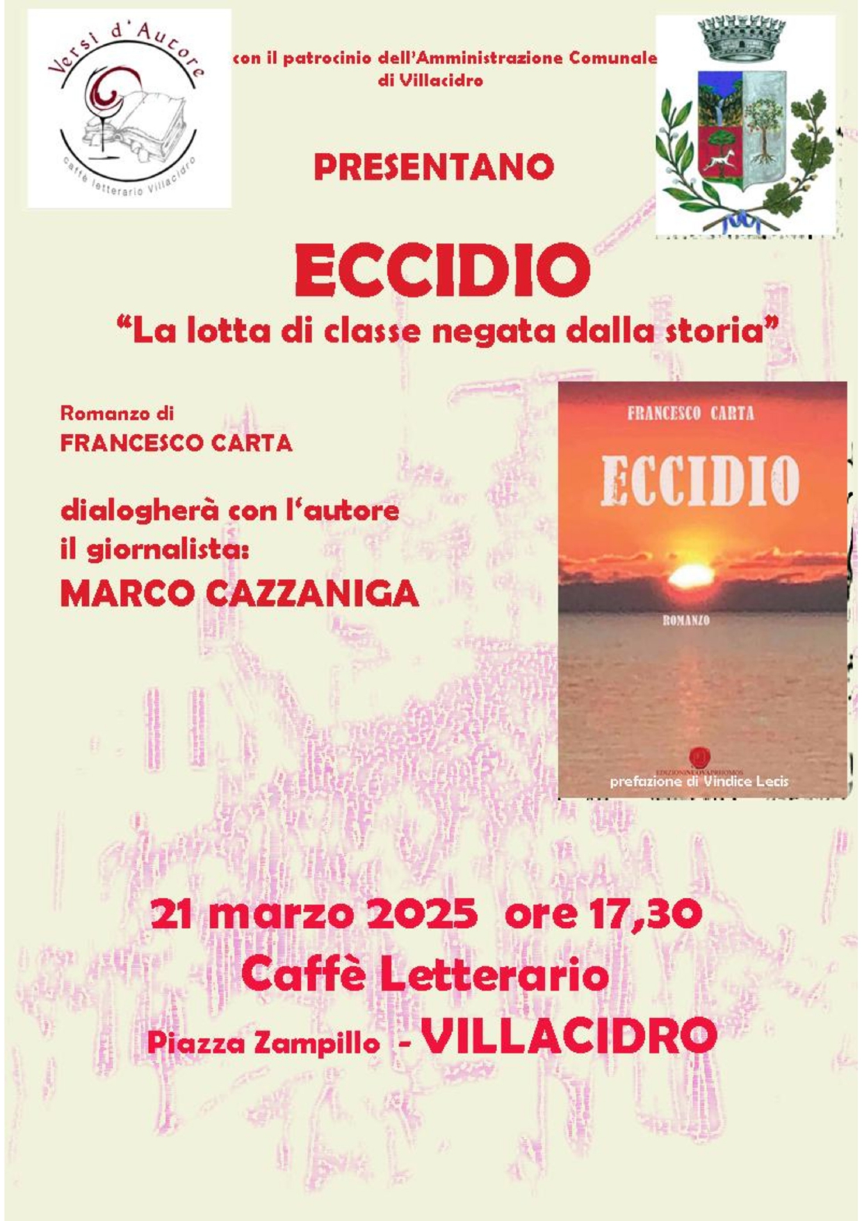 PRESENTAZIONE DEL ROMANZO “ECCIDIO. LA LOTTA DI CLASSE NEGATA DALLA STORIA”