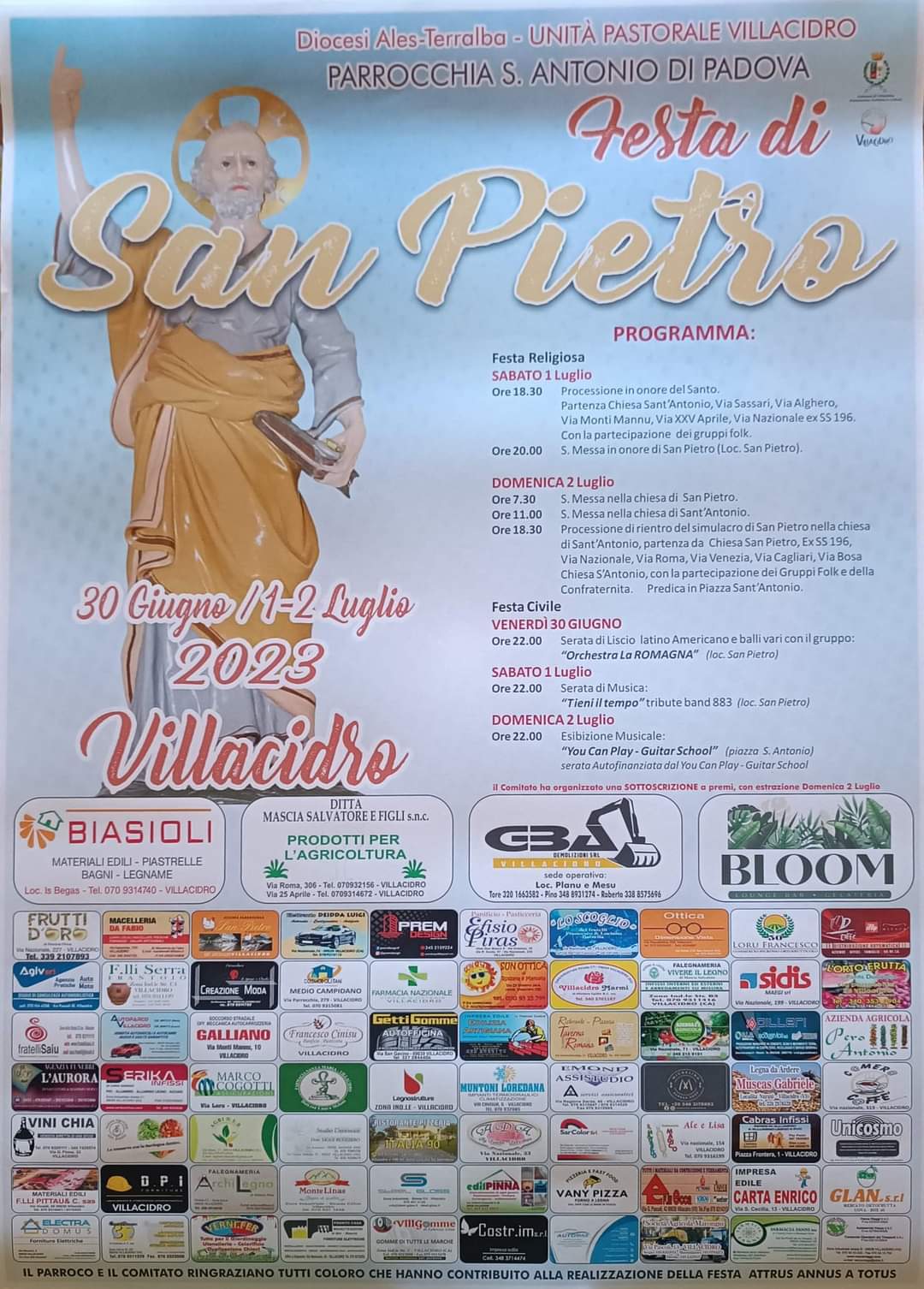 Festa di San Pietro dal 30 Giugno al 2 Luglio 2023