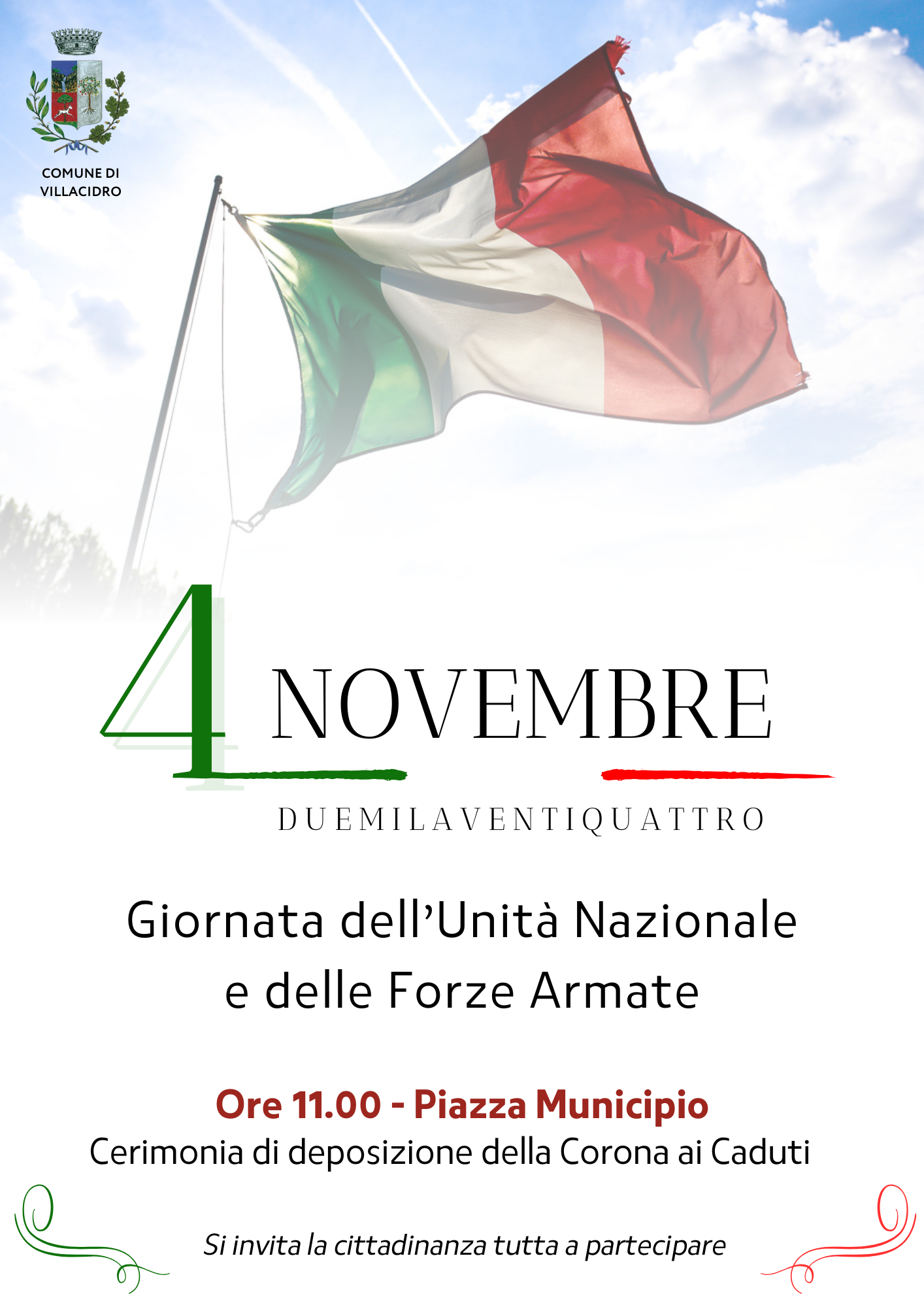 4 Novembre - Giornata dell'unità nazionale e delle Forze Armate