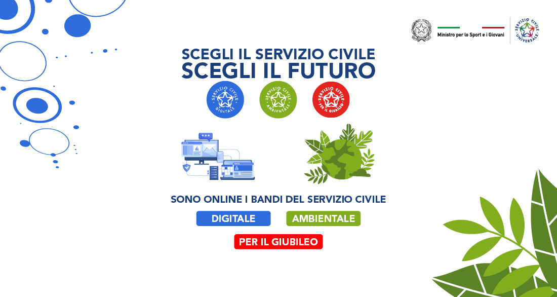 SERVIZIO CIVILE DIGITALE, AMBIENTALE E PER IL GIUBILEO